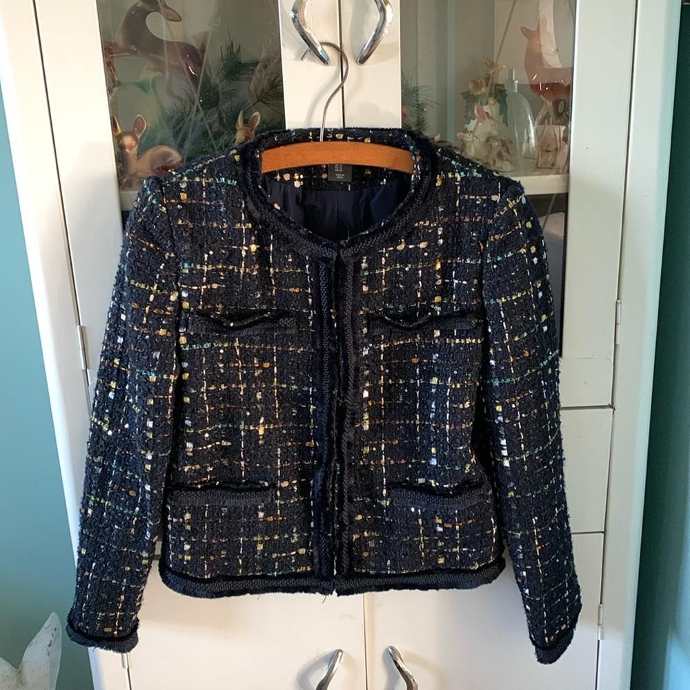 Tahari sz XS hook eye closure blazer euc